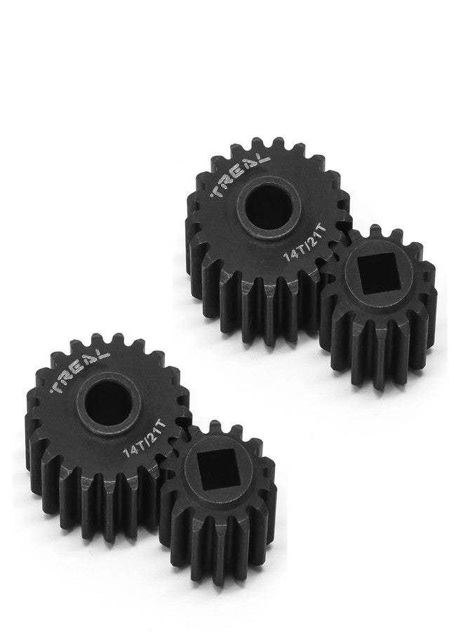 TREAL SCX10 III/Capra Overdrive Portal Gears Harden Steel Gears Compatible with Axial 1/10 SCX10 3 Capra (14T/21T),Overdrive 27% - Image 1